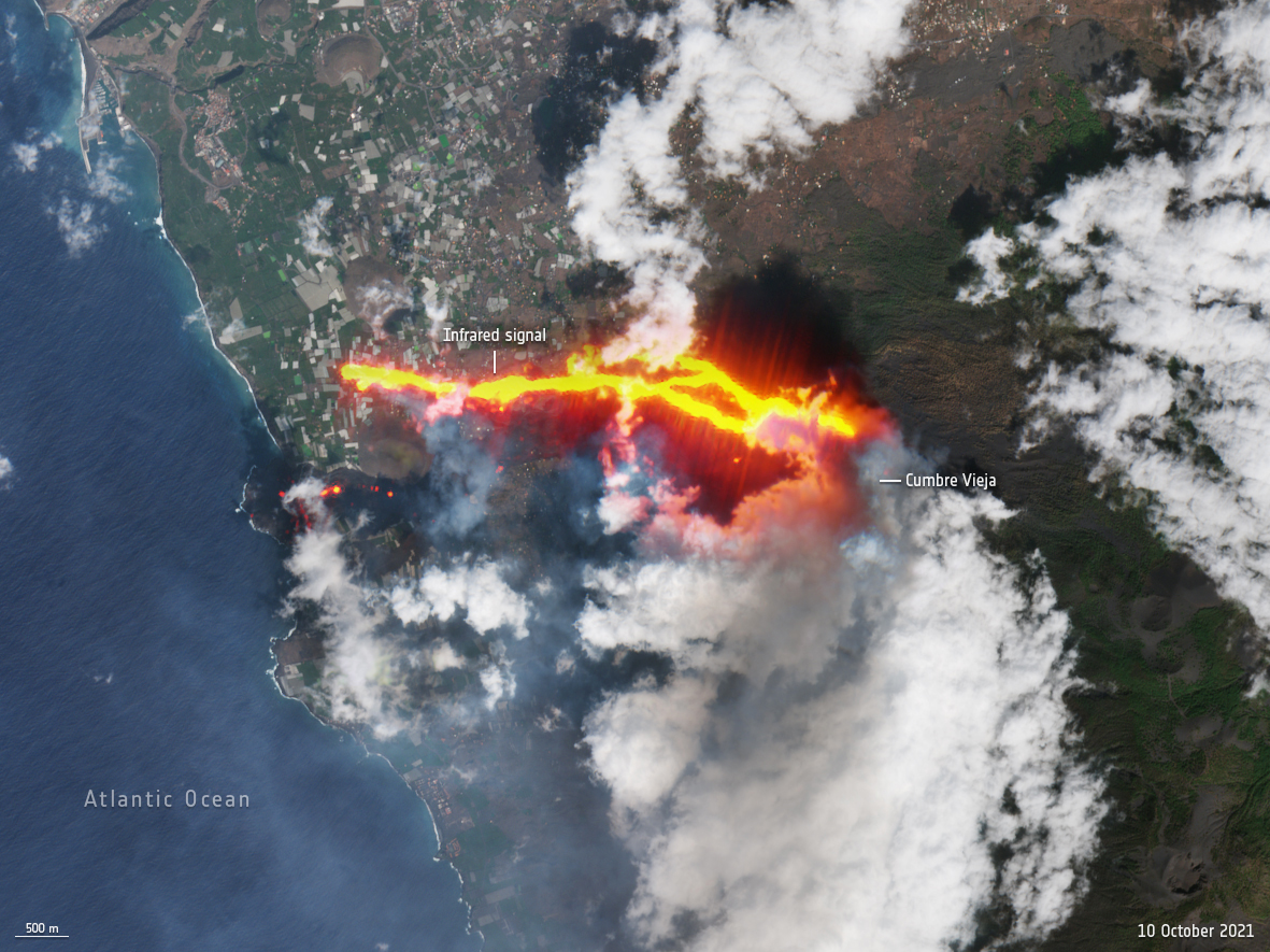 Sentinel 2 image La Palma